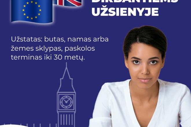 Būsto paskola dirbantiems užsienyje nuo Paskolų brokerio OKTIDA-0