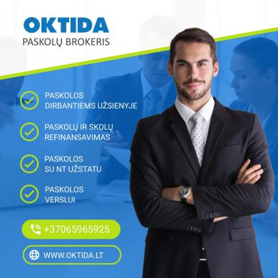Paskolos su bloga kredito istorija nuo Paskolų brokerio OKTIDA-0
