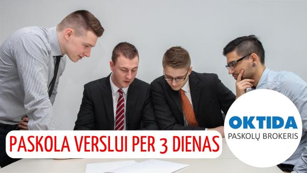 Paskola verslo pradžiai nuo Paskolų brokerio OKTIDA-0