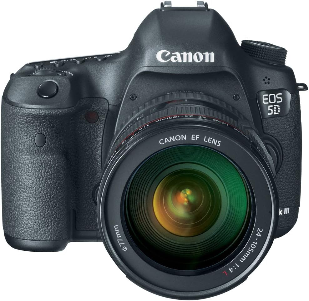 Canon EOS 5D Mark III 22,3 MP viso kadro CMOS skaitmeninis SLR fotoaparatas su EF 24-105 mm f4 L yra USM objektyvas juodas-0