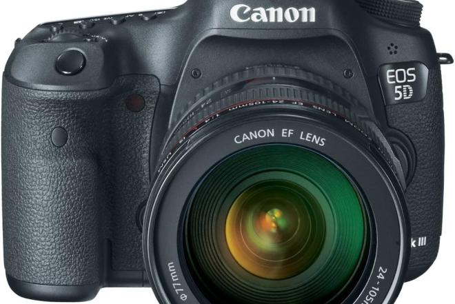 Canon EOS 5D Mark III 22,3 MP viso kadro CMOS skaitmeninis SLR fotoaparatas su EF 24-105 mm f4 L yra USM objektyvas juodas-0
