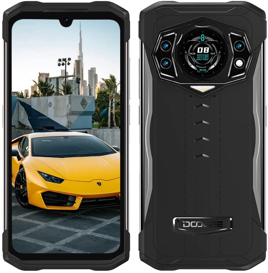 DOOGEE S98 tvirtas išmanusis telefonas atrakintas Android 12 MTK G96 aštuonių branduolių 8GB + 256GB IP68 vandeniui atsparus išmanusis telefonas, 64MP kamera + 20M naktinio matymo kamera, 6.3 FHD+ dviejų ekranų 6000mAh dvigubas 4G tvirtas telefonas-0