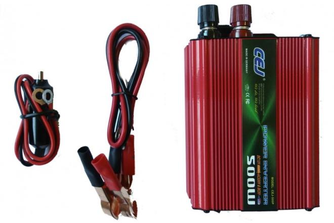 GALINGAS ĮTAMPOS KEITIKLIS - INVERTERIS 12V-220V, 500W-0