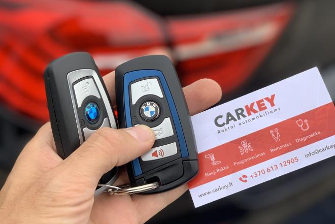BMW Automobilio Raktai, pririšimas, remontas, korpusų ir baterijos ketimas, valdymo blokų remontas (CAS, FRM, DME) modeliams:-0