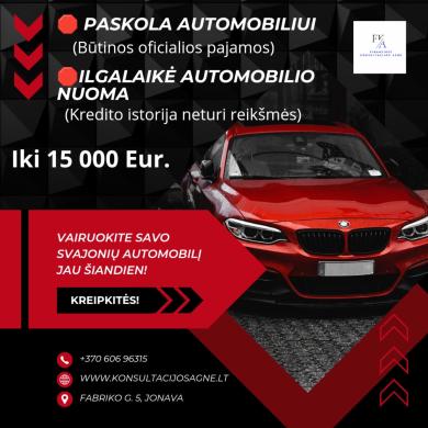 Paskolos! Paskola automobiliui!-0