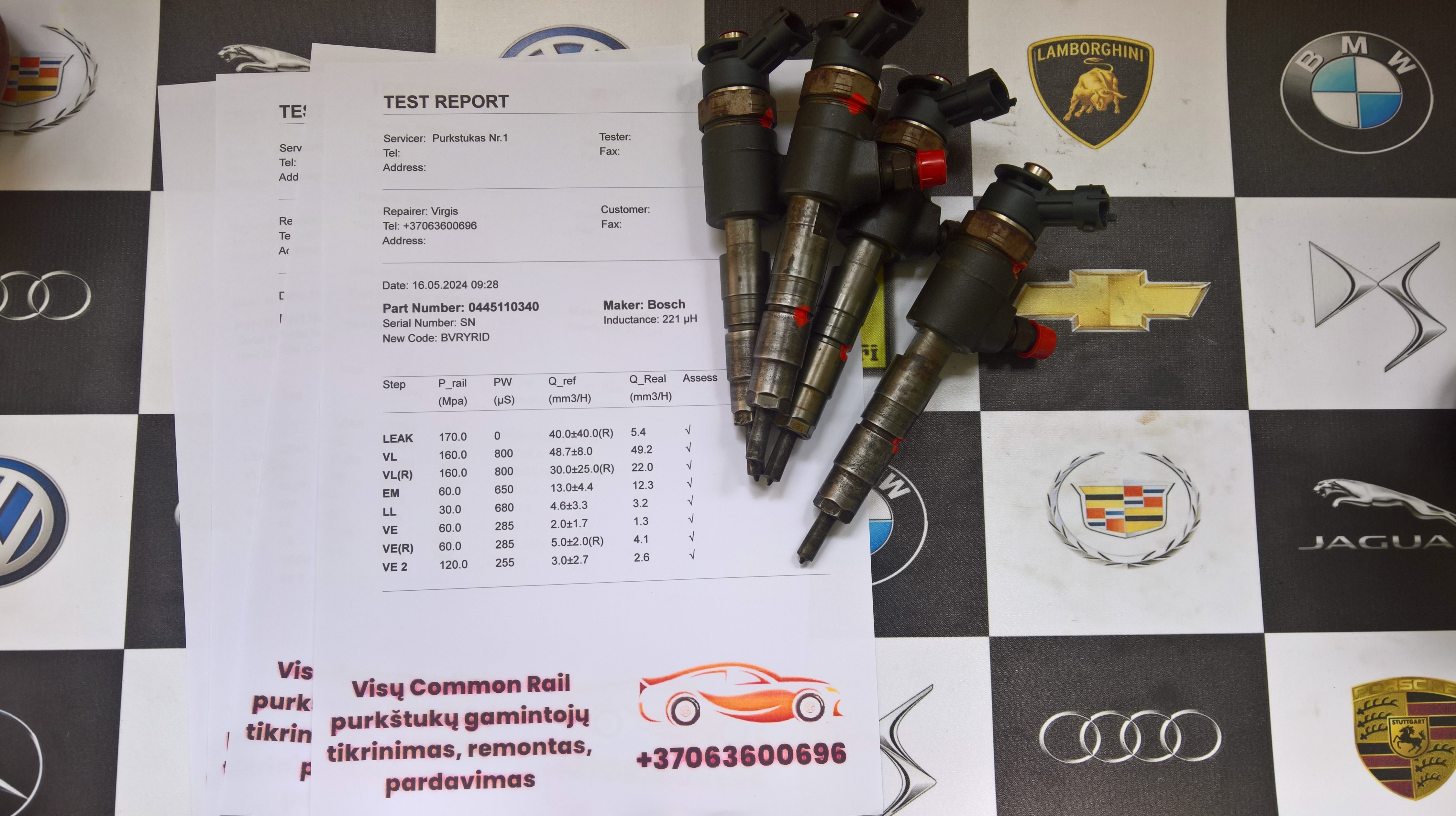 Kuro purkštukai Ford-Fiesta. 0445110340-0