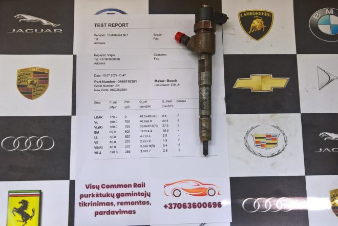 Kuro purkštukas Opel-Combo. 0445110351-0