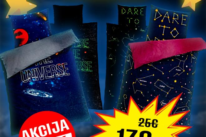 100% medvilninė vaikiška patalynė! Šviečianti tamsoje! Pagaminta Turkijoje!-0