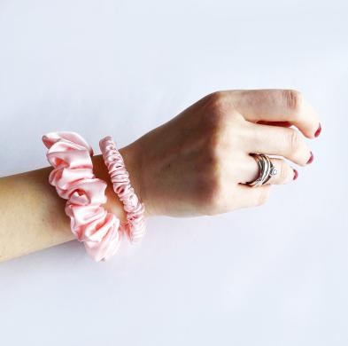 100% Mulberry šilko plaukų gumelės-3