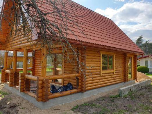 sodyba su naujos statybos ekologišku rąstiniu namu 2021 metų-7