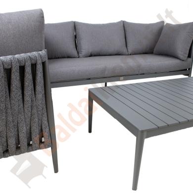 Lauko baldų komplektas BREMEN: stalas, sofa ir 2 foteliai, su pagalvėlėmis-3