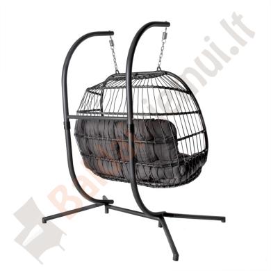 Kabanti kėdė YOYO dviejų vietų su minkšta dalim 152x107xH198cm-2