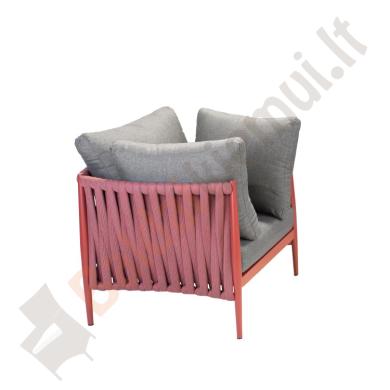 Lauko baldų komplektas BREM: stalas, sofa ir 2 foteliai, su pagalvėlėmis-2
