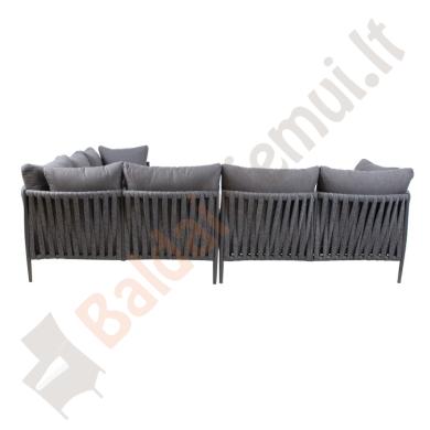 Lauko sofos komplektas BREMEN: stalas ir kampinė sofa-2