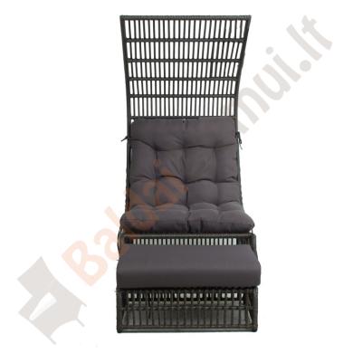 Lauko fotelis CHESTNUT su kėdute-2