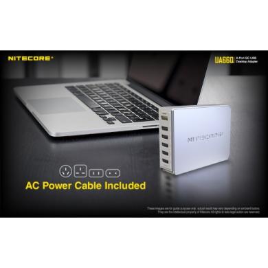 Nitecore UA66Q 6 lizdų USB įkroviklis - maitinimo adapteris-3
