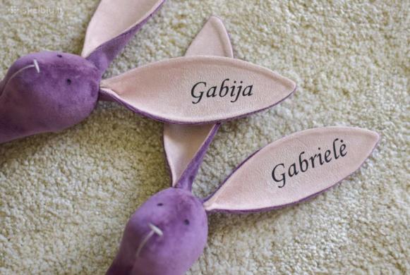Vardinis personalizuotas pliušinis zuikis-3