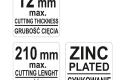 Staklės grindų laminato pjaustymui Yato, 210 mm YT-37301-1
