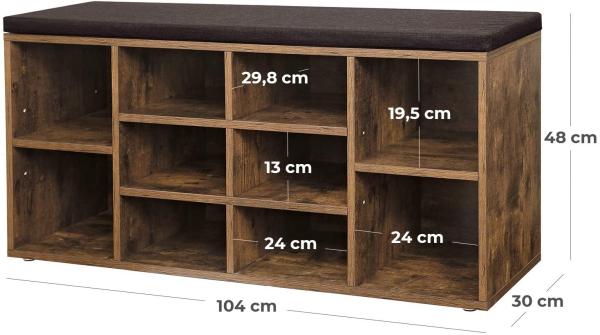 Batų spintelė ir suoliukas Wooden Qua - LHS10BX-2