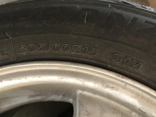 Mercedes Benz vokiski RIAL DB500 R15 lengvo lydinio ratlankiai su vasarinemis italiskomis padangomis Bridgestone Turanza T001-2