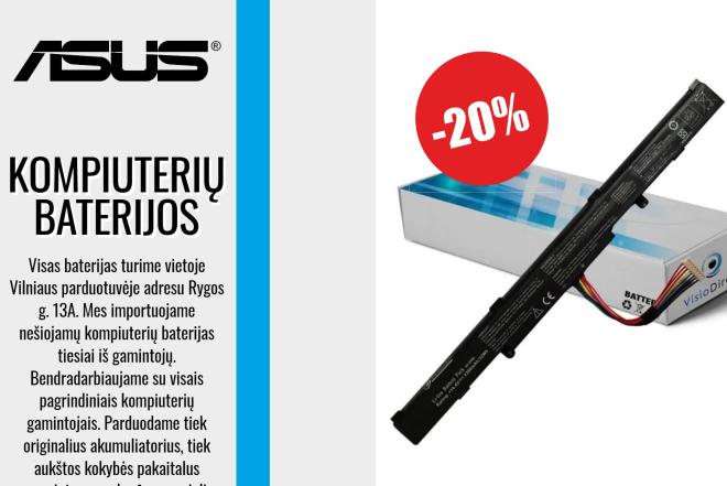 Asus Kompiuterių baterijos - Didelis pasirinkimas-0