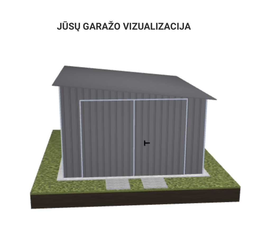Akcija! Garažas 4x5- nemokamas pristatymas visoje Lietuvoje!-0