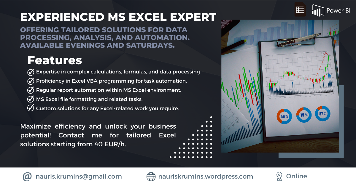 MS Excel expert is looking for a fully remote part-time job-0