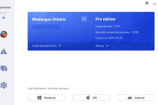 Anyviewer professional licenzija iki 2035-12-19-0