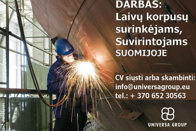 Laivų kortpusų surinkėjas-suvirintojas SUOMIJOJE-0