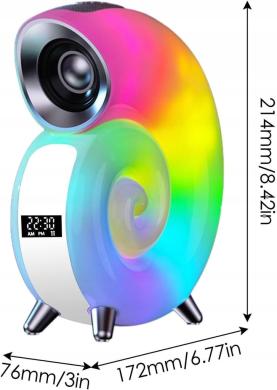Garso kolonėlė su RGB apšvietimu ir laikrodžiu-1
