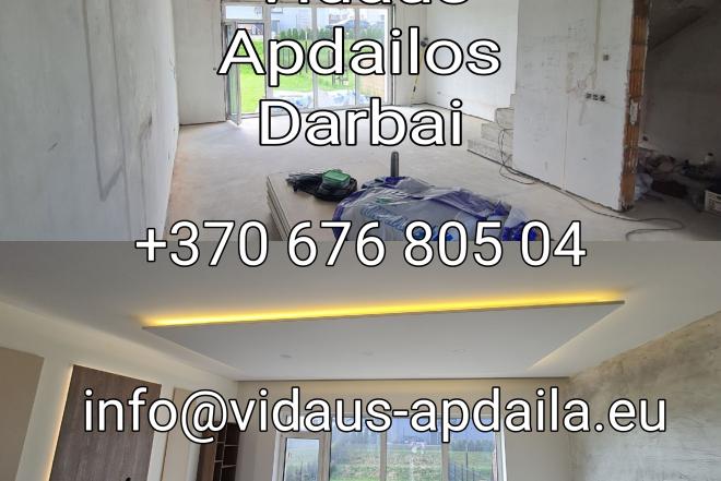 Apdailos darbai, Glaistymas, Dažymas-0