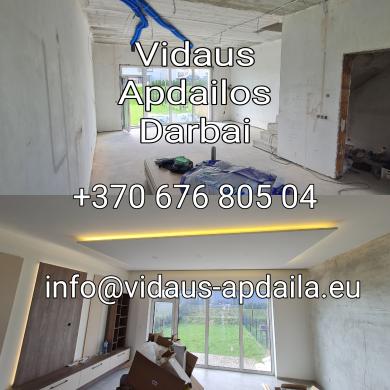 Apdailos darbai, Glaistymas, Dažymas-0