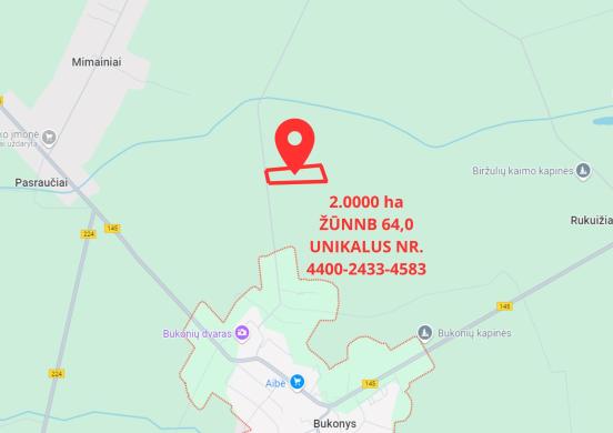 Parduodamas 2.0 Ha našus žemės ūkio paskirties sklypas Bukonių sen., Jonavos raj.-1