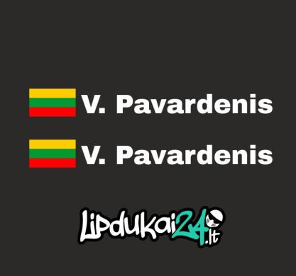 Lipdukai automobiliams su trispalve ir vardu-3