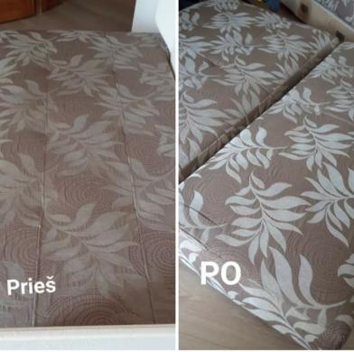 Minkštų baldų, kilimų, čiužinių valymas plaunamu siurbliu "karcher"-4