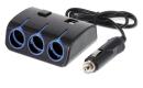 Automobilinis šakotuvas 3 lizdai + 2 USB 3.1A-2
