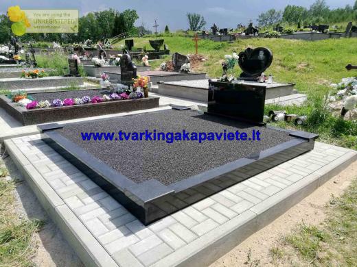 Kapų tvarkymas, kapavietės dengimas plokštėmis-3