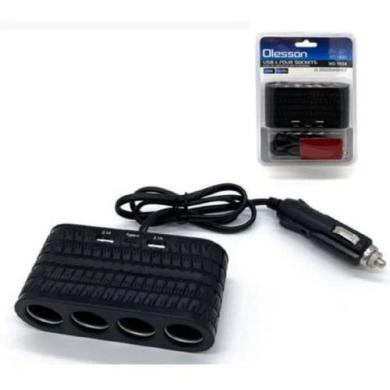 Automobilinių telefono įkroviklio šakotuvai su USB jungtimi-1