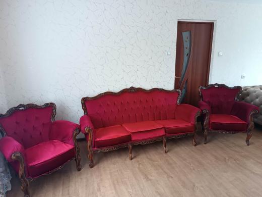 Antikvarine baroko rokoko stiliaus sofa + foteliai-0