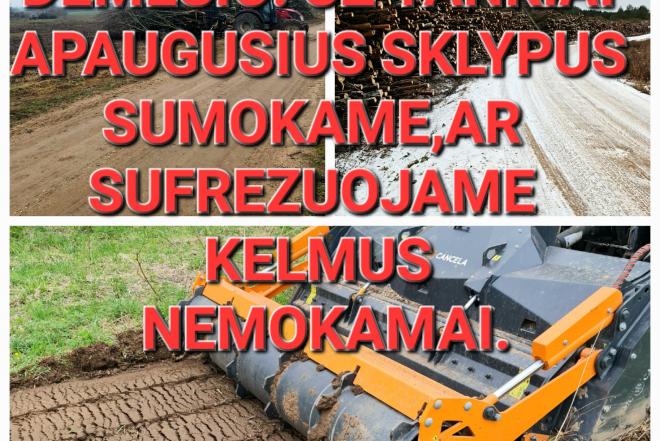 Apleistų sklypų tvarkymas, kelmų frezavimas-0
