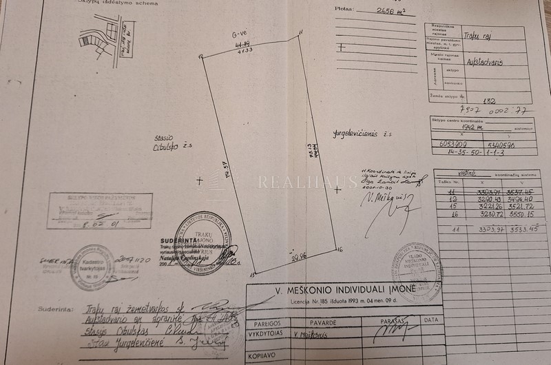 TRAKŲ R. SAV. AUKŠTADVARIO MIESTELYJE PARDUODAMAS 26.56 A NAMŲ VALDOS SKLYPAS.-0
