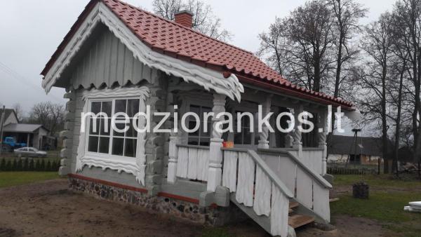 Rankų darbo rąstiniai, skydiniai, karkasiniai namai ir pirtys-5