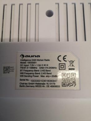 Auna Dab+ virtuvės radija su Bluetooth-4