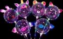 HD LED balionai Švytintys stipriai LED baterijos Festivaliai Bobo širdies balionas-4