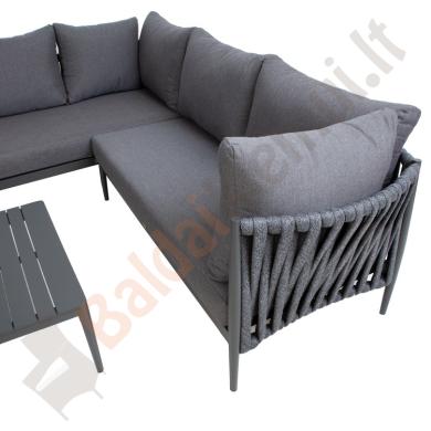 Lauko sofos komplektas BREMEN: stalas ir kampinė sofa-4
