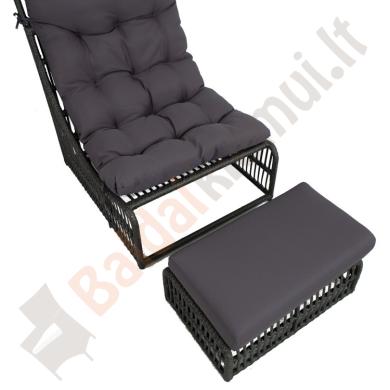 Lauko fotelis CHESTNUT su kėdute-4