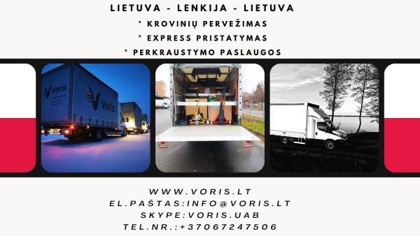 Kroviniai / Krovinių Pervežimas - LIETUVA - LENKIJA - LIETUVA * Krovinių Pervežimas * Parodų Logistika * Express Pristatymas * Perkraustymo Paslaugos * Baldų Pervežimas * Motociklų Pervežimas EL.PAŠTAS: info@voris.lt SKYPE: voris.uab TEL.NR.: +37067247506-2