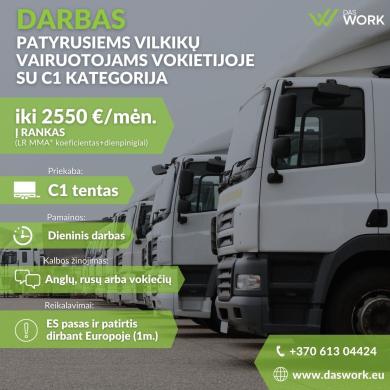 Darbas vilkikų vairuotojams (CE kat.) Europoje-2