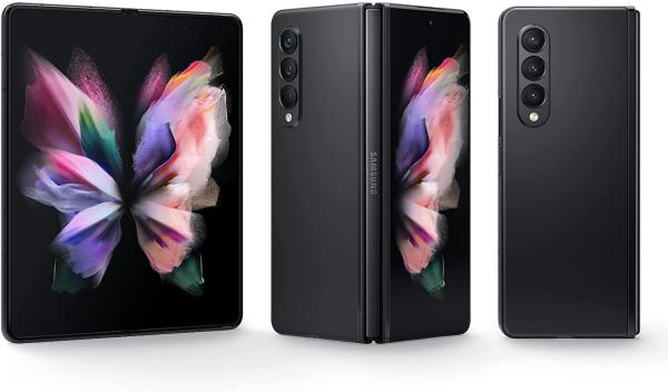 Samsung Electronics Galaxy Z Fold 3 5G“ gamykloje atrakintas „Android“ mobilusis telefonas JAV versijos išmanusis telefonas planšetinis kompiuteris „2-in-1“ sulankstomas dvigubas ekranas po ekranu, kamera 256 GB saugykla, fantominė juoda-3