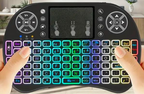 MINI KLAVIATŪRA SU RGB APŠVIETIMU+JUTIKLINIU KILIMĖLIU+PELĖ.-0